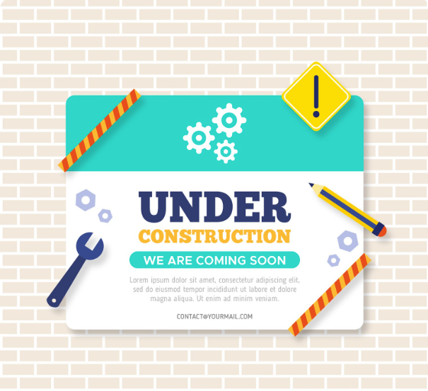Under construction page template with "We are coming soon" message